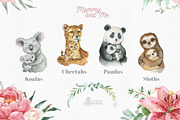 Mommy & Me. Watercolor Animals, an Animal Illustration by OctopusArtis (Thumbnail 2 of 14)