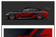 Dynamic Race Car Wrap Design, a Transportation Illustration by CarWrap design (Thumbnail 3 of 4)