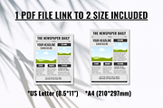 Front Page Newspaper Template, a Flyer Template by ZoloDesignHub (Thumbnail 2 of 7)