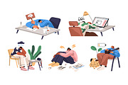 People with creative burnout concept, a Person Illustration by PaperTrident (Thumbnail 1 of 6)