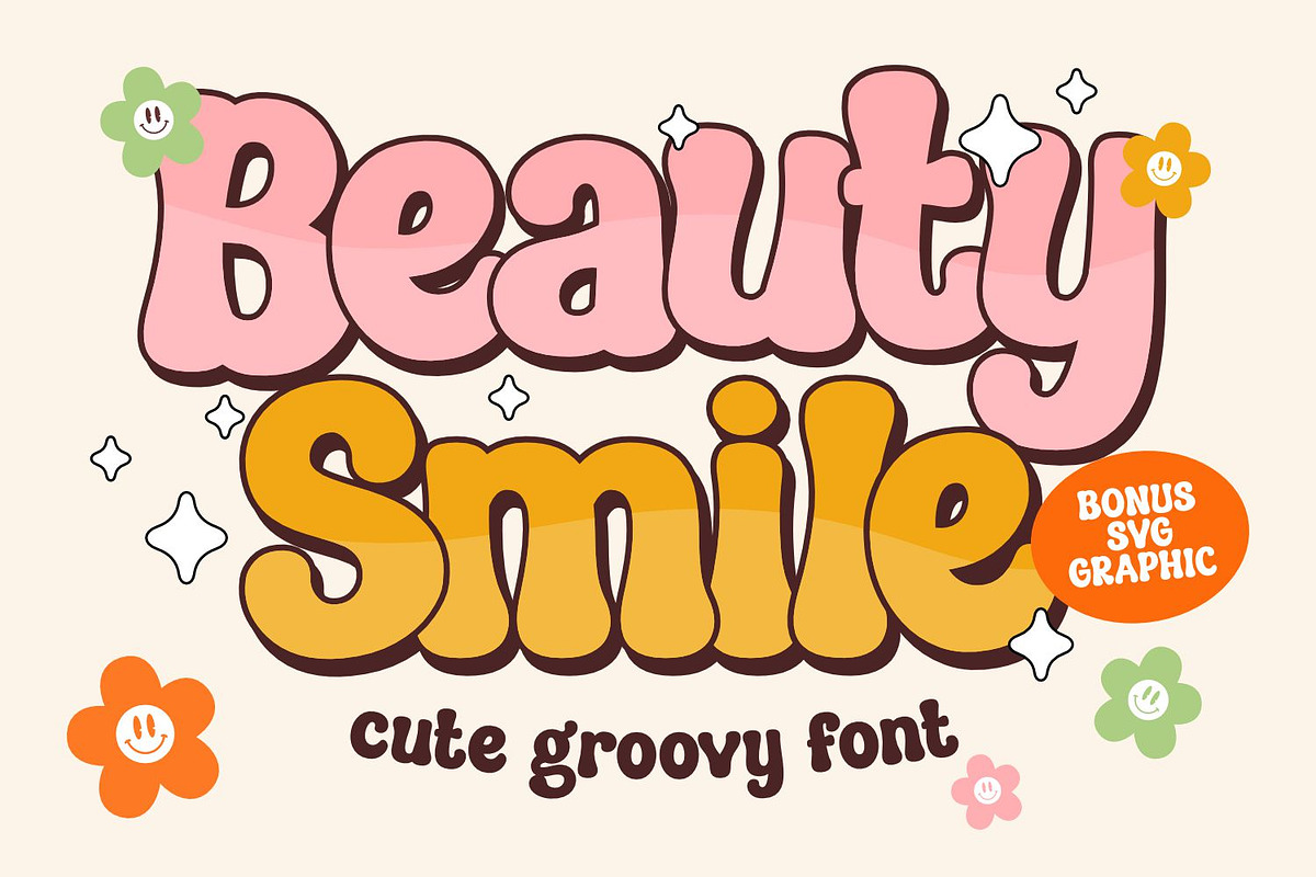 Beauty Smile - Cute Groovy Font, a Handwritten Font by Keithzo (Photo 1 of 8)
