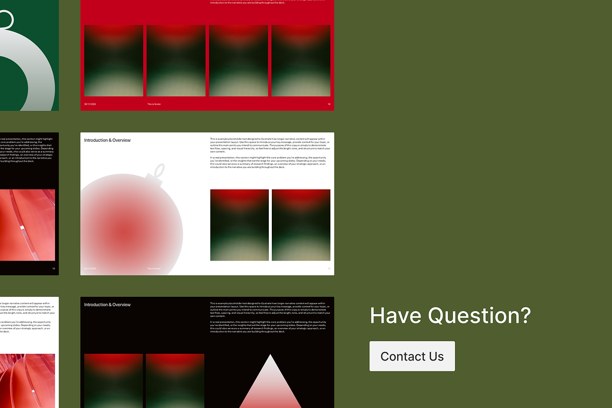 Christmas Creative Slides Template, a Presentation Template by Out of Context (Photo 3 of 4)