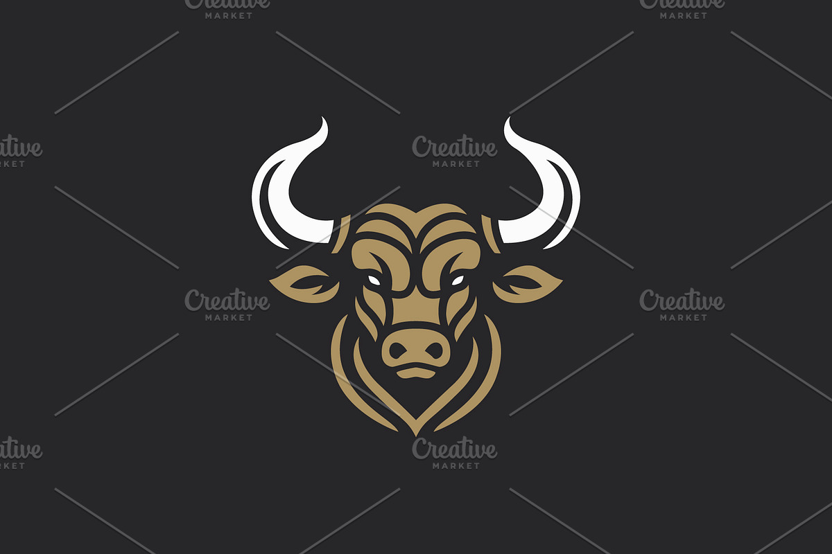 Bull head logo design., a Branding & Logo Template by lettett (Photo 2 of 2)