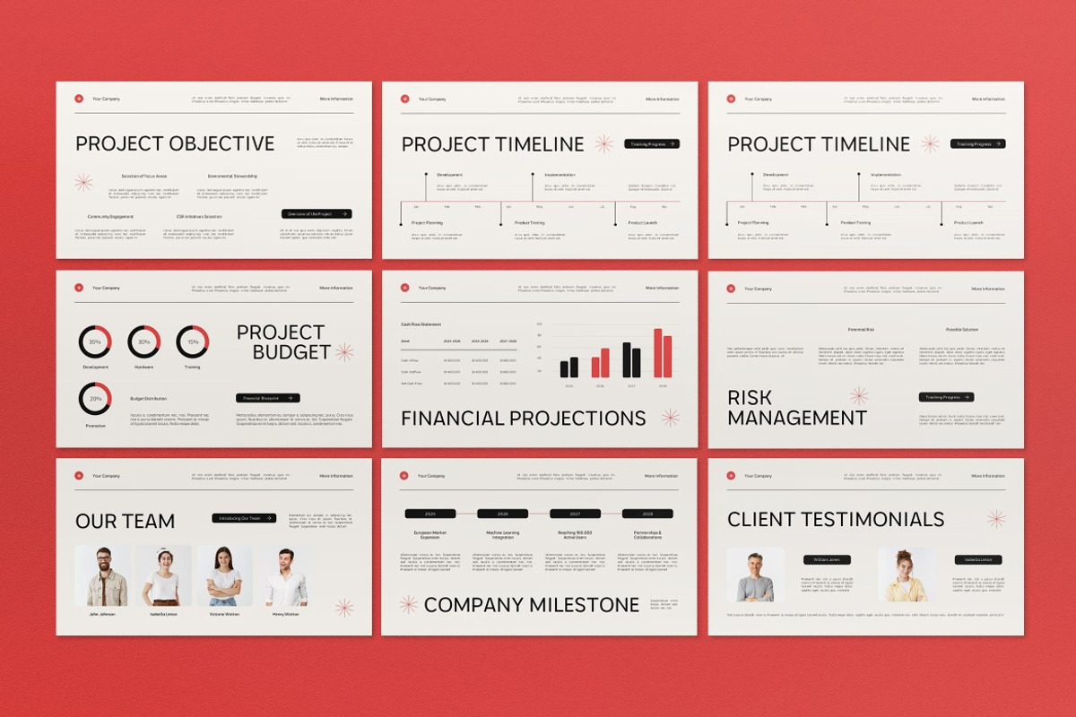 Black Red Project Proposal Keynote, a Presentation Template by graphicook (Photo 5 of 8)