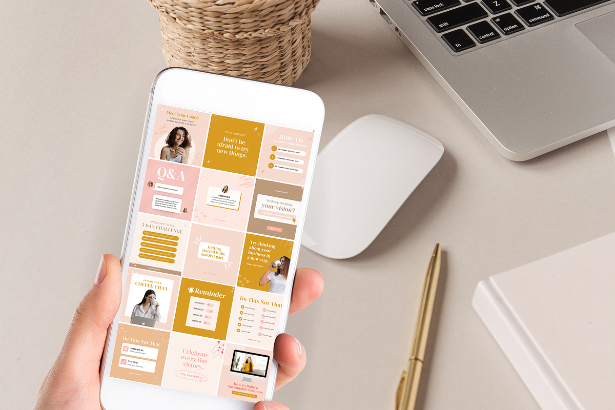 Boho Coach Instagram Templates, a Social Media Template by Ciera Design Templates (Photo 5 of 9)