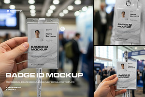3 ID Card Badge Mockups. Vol.02, a Merchandise Mockup by Grow Design Craft Studio