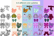 Illustrated ribbon bows vectors V3, an Object Graphic by MayBay Studio (Thumbnail 2 of 6)