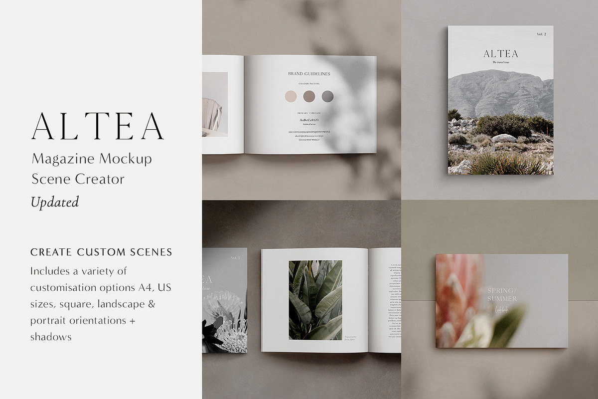 Altea Magazine Mockup Scene Creator, a Books & Magazine Mockup by Moyo Studio (Photo 1 of 15)