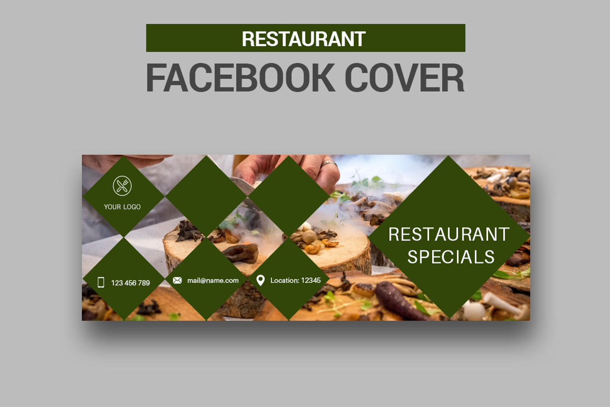 Restaurant Facebook Cover, a Social Media Template by Creatricks