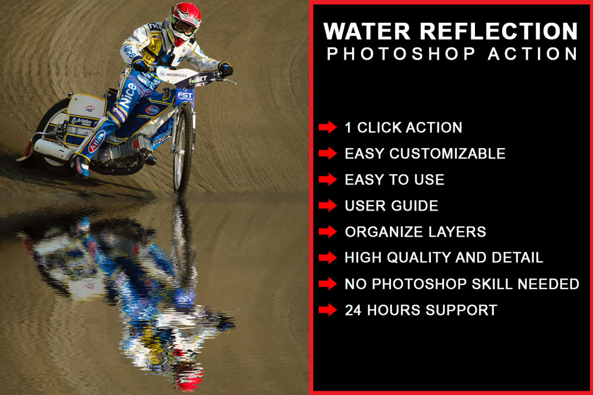 Water Reflection Photoshop Action, an Action Add-On by designvillage (Photo 4 of 5)