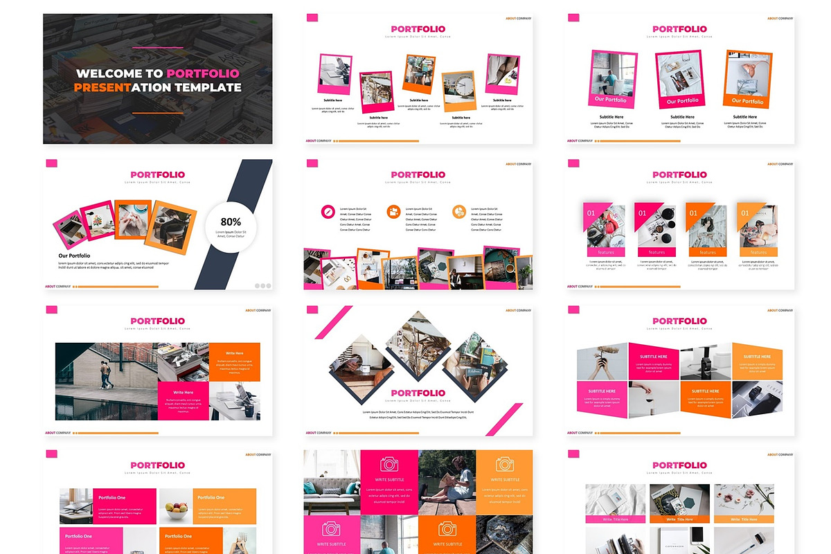 Portfolio - Google Slide Template, a Presentation Template by AQR Studio