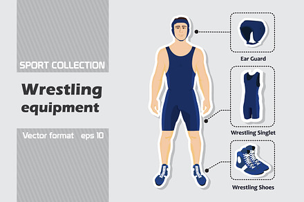 Set of wrestling equipment