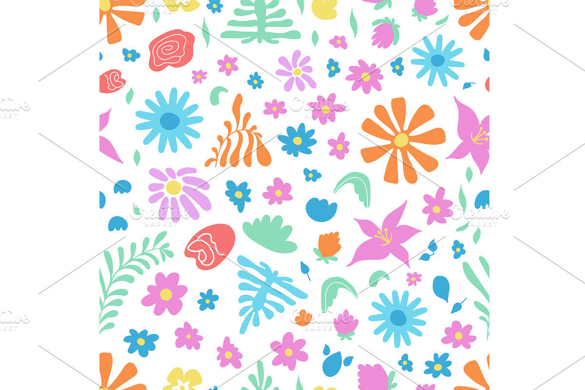 Simple floral seamless pattern with, an Object Illustration by Valerie Bodnar