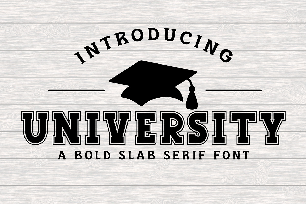 University, a Slab Serif Font by Mini_World (Photo 1 of 7)