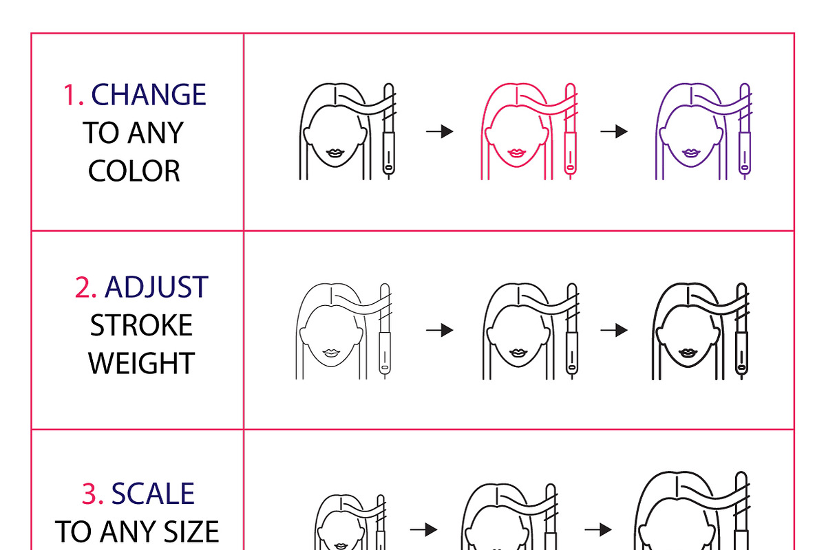 20 beauty and skin care icons set, an Outline Icon by oxy_gen (Photo 3 of 6)