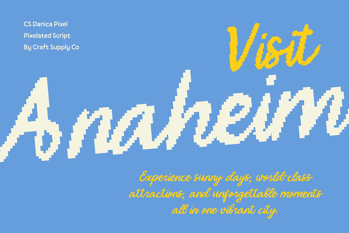 CS Danica Pixel, a Script Font by Craft Supply Co. (Photo 5 of 8)
