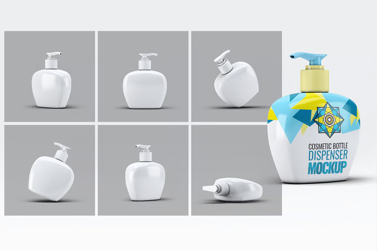 Cosmetic Bottle Dispenser Mock-Up, a Product Mockup by DesignRushMarket (Photo 5 of 5)