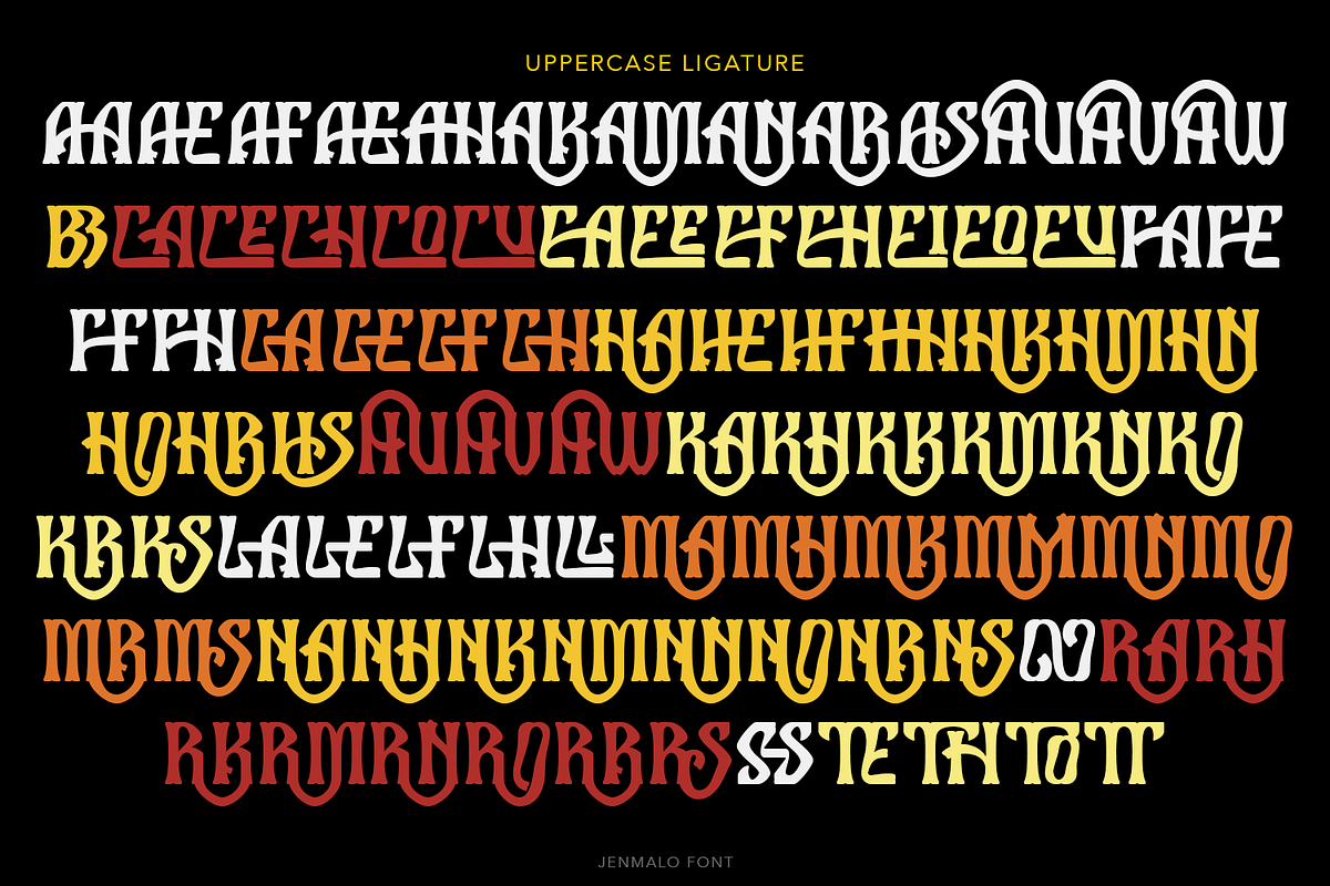 Jenmalo Display Font, a Blackletter Font by TypeClassHeroes (Photo 11 of 15)