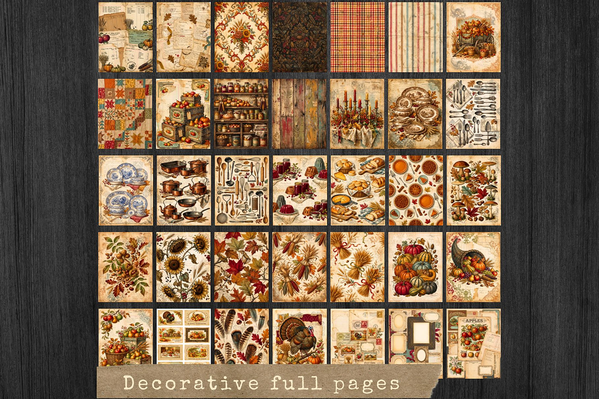 Thanksgiving junk journal Kit, an Object Graphic by ThatsDesignArt (Photo 6 of 21)