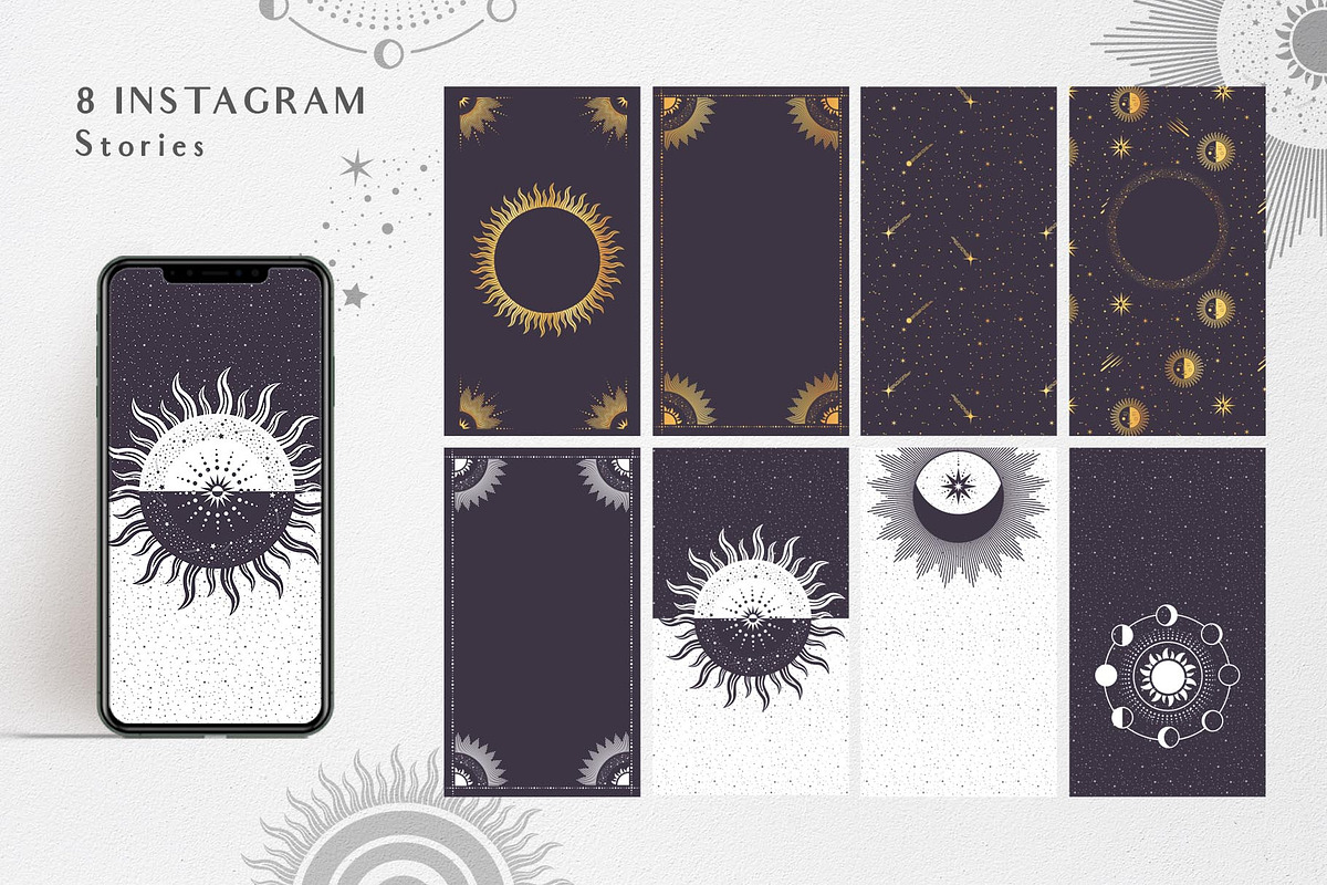 Moon & Star Magic Celestial pack, an Object Illustration by Alisovna (Photo 11 of 14)