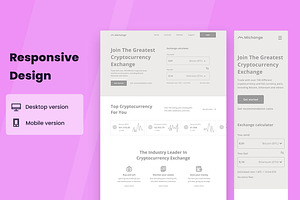 Crypto Exchange Wireframe Website