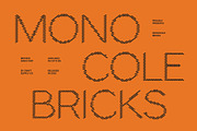 Monocole Bricks, a Sans Serif Font by Craft Supply Co. (Thumbnail 1 of 8)