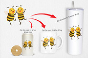 Dancing Bees Clipart, a Graphic by Artnoy (Thumbnail 4 of 5)