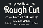 Rough Cut, a Sans Serif Font by Simon Walker (Thumbnail 1 of 10)