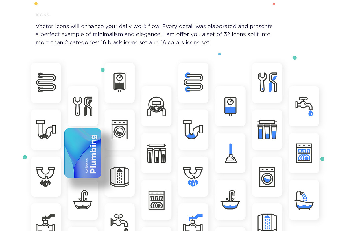 Plumbing | 32 Icons Set, an Outline Icon by Marina Silence (Photo 2 of 17)