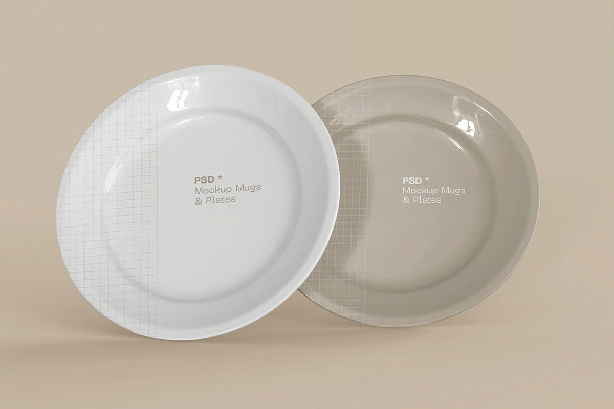 Plates Mockup, a Household Mockup by skybluecreative (Photo 2 of 3)
