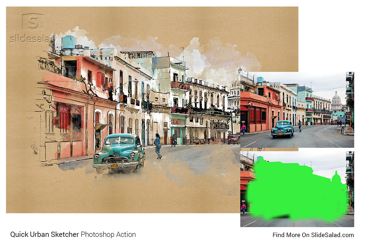 Urban Sketcher Photoshop Action, an Action Add-On by SlideSalad (Photo 22 of 31)