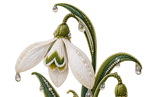 Beaded Snowdrop PNG