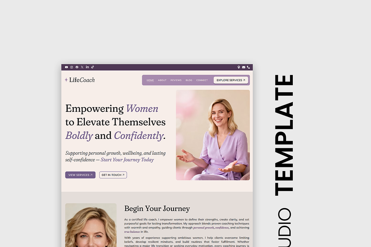 Life Coach Wix Studio Template, a Wix Template by Kitteeh (Photo 6 of 20)