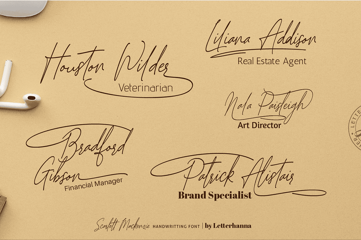 Scarlett Mackenzie Handwriting Font, a Handwritten Font by Letterhanna Studio (Photo 3 of 20)