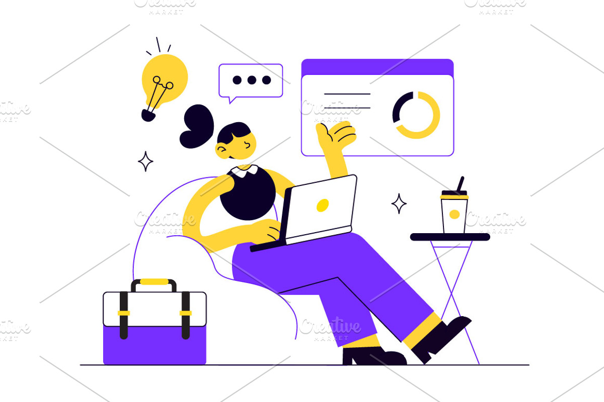 10 Business Woman Illustration, a Person Illustration by denayunebgt (Photo 4 of 4)
