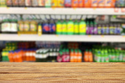Grocery Store Shelves with Wooden Ta, a Food & Drink Photo by idea_design (Thumbnail 5 of 10)