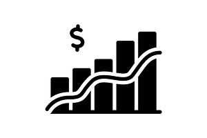 Increasingly growth solid icon, a Solid Icon by Creative priyanka