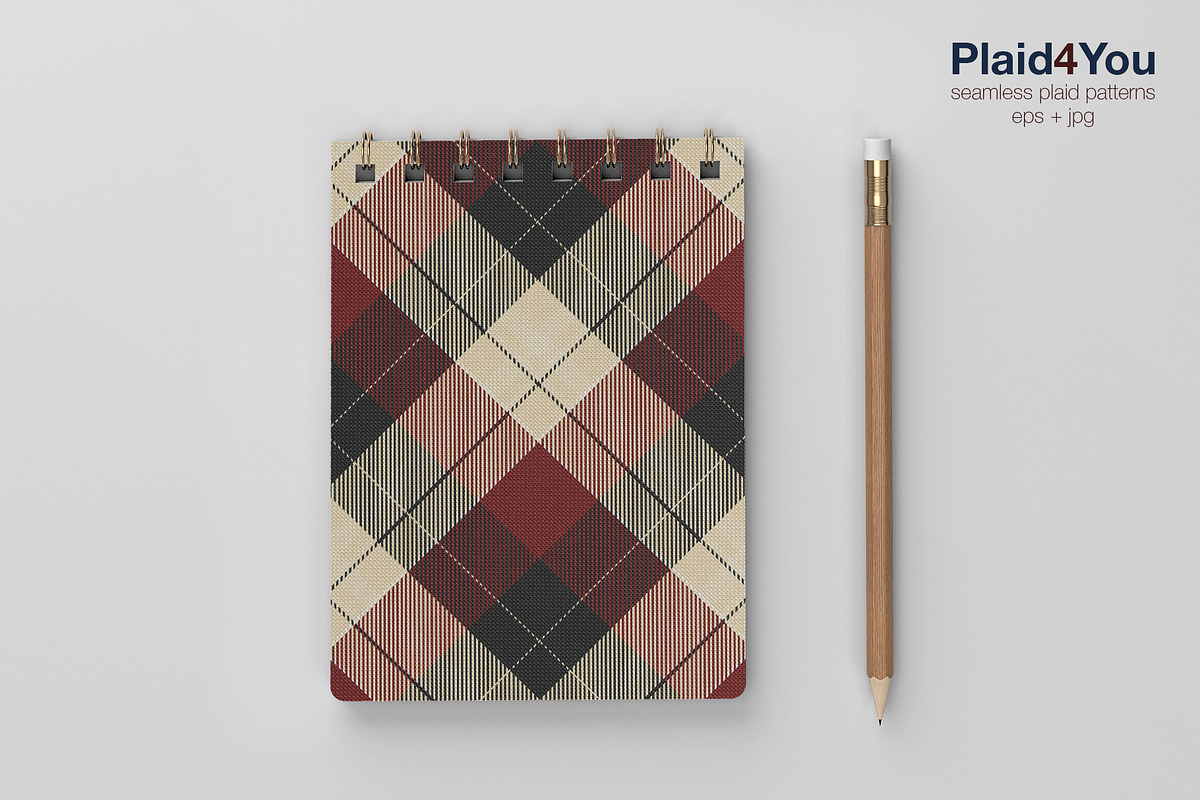 #43 Fabric Burgundy Pattern Plaids, a Pattern Graphic by Plaid4You (Photo 6 of 8)