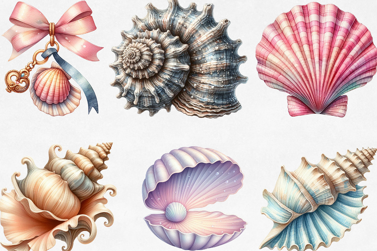 Ocean Sea Shell Sublimation PNG, an Illustration by Designking (Photo 2 of 4)