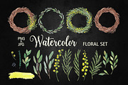 Set of watercolor mimosa flower, a Decorative Illustration by natadanko (Thumbnail 3 of 3)