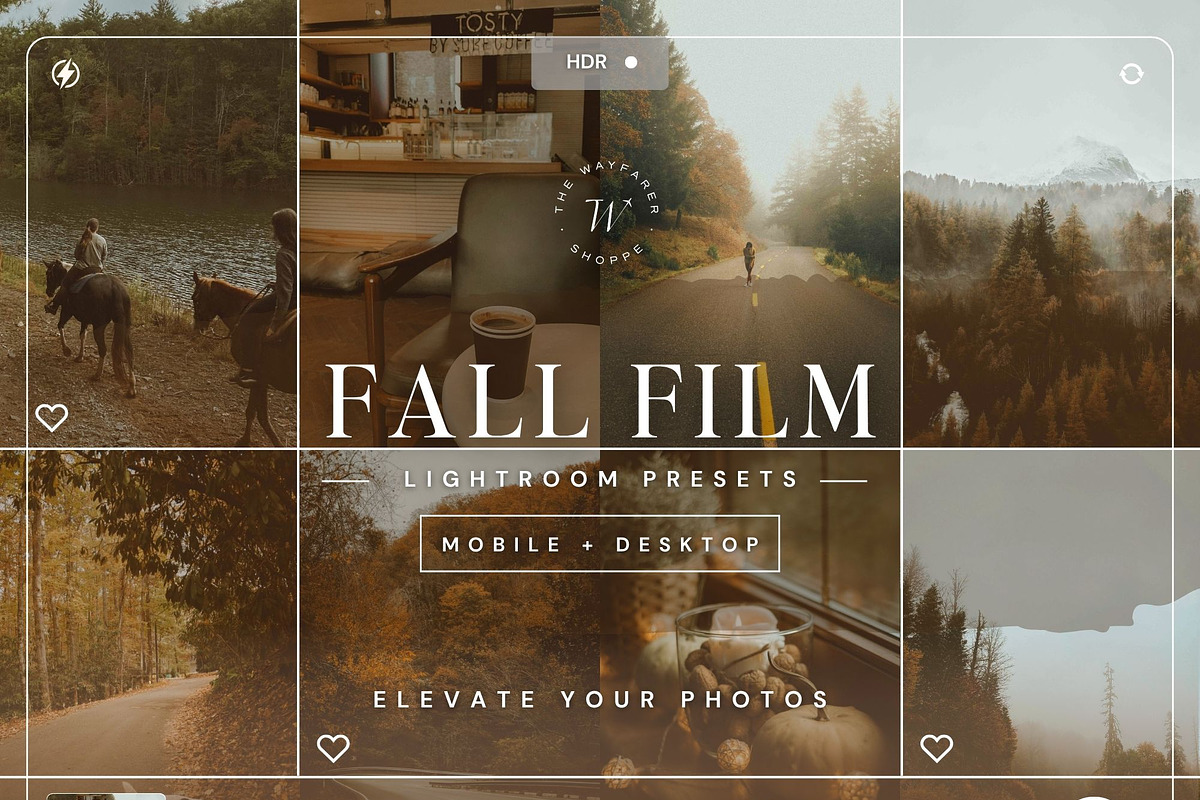25 Fall Film Lightroom Presets, a Preset Add-On by TheWayfarerShoppe (Photo 1 of 7)