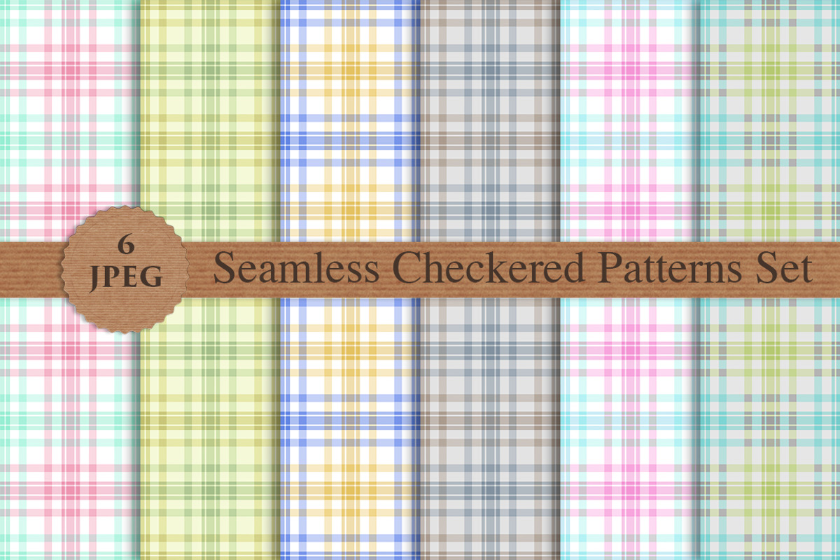 PLAID CHECKERED seamless patterns, a Pattern Graphic by Futurel (Photo 1 of 4)