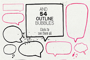 Speech bubble collection + splashes, an Object Graphic by Vitek Graphic (Thumbnail 4 of 5)