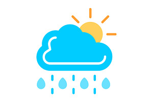 Morning Rain Flat Icon, a Duotone Icon by Pexelpy