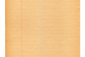 Lined vintage notebook paper isolated on white, a Background Photo by GoodGoods