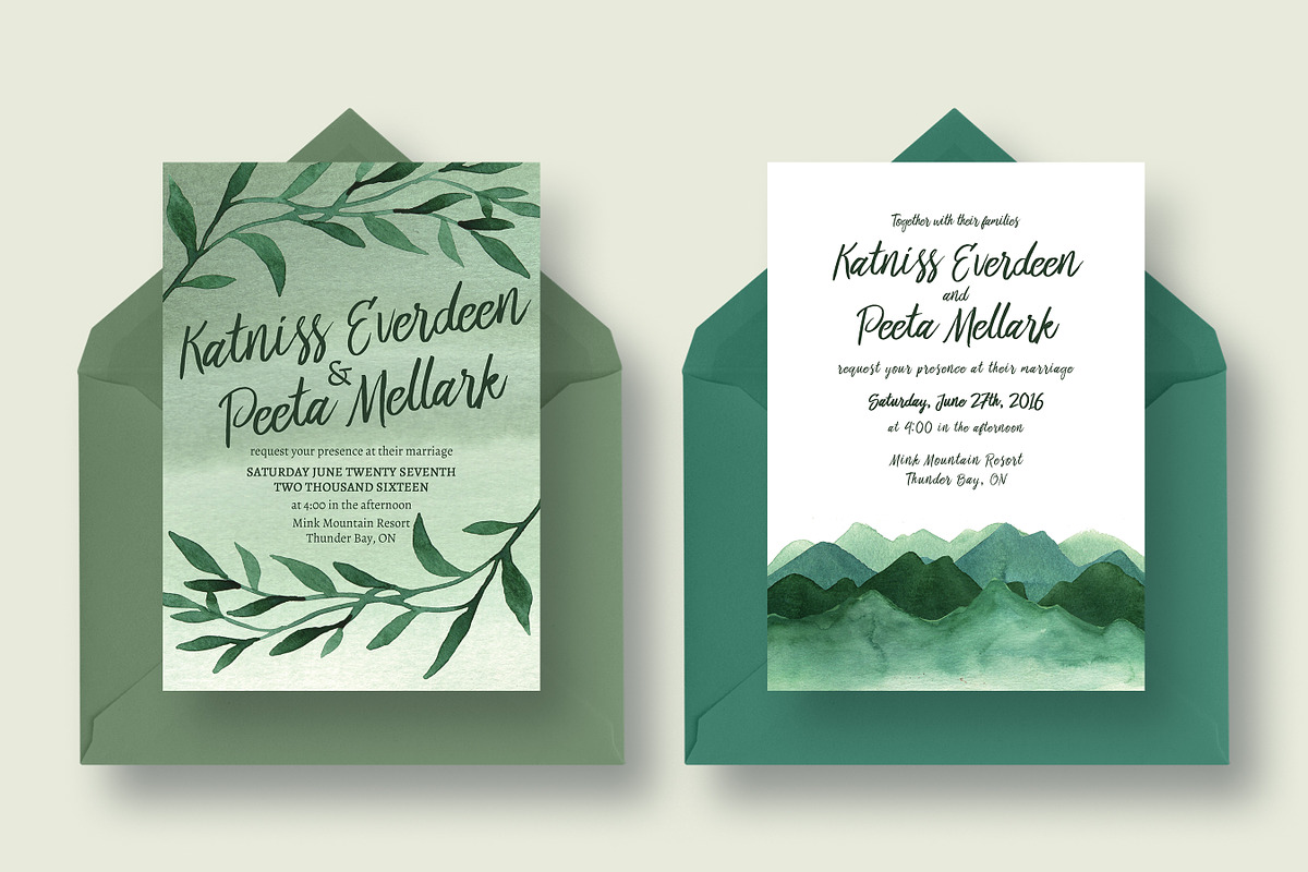 Wild Greenery Wedding Collection, an Invitation Template by Knotted Design (Photo 3 of 9)