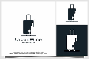 urban wine logo design