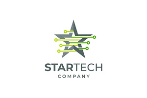 Star Tech Dots Lines Logo, a Branding & Logo Template by Buqancreative