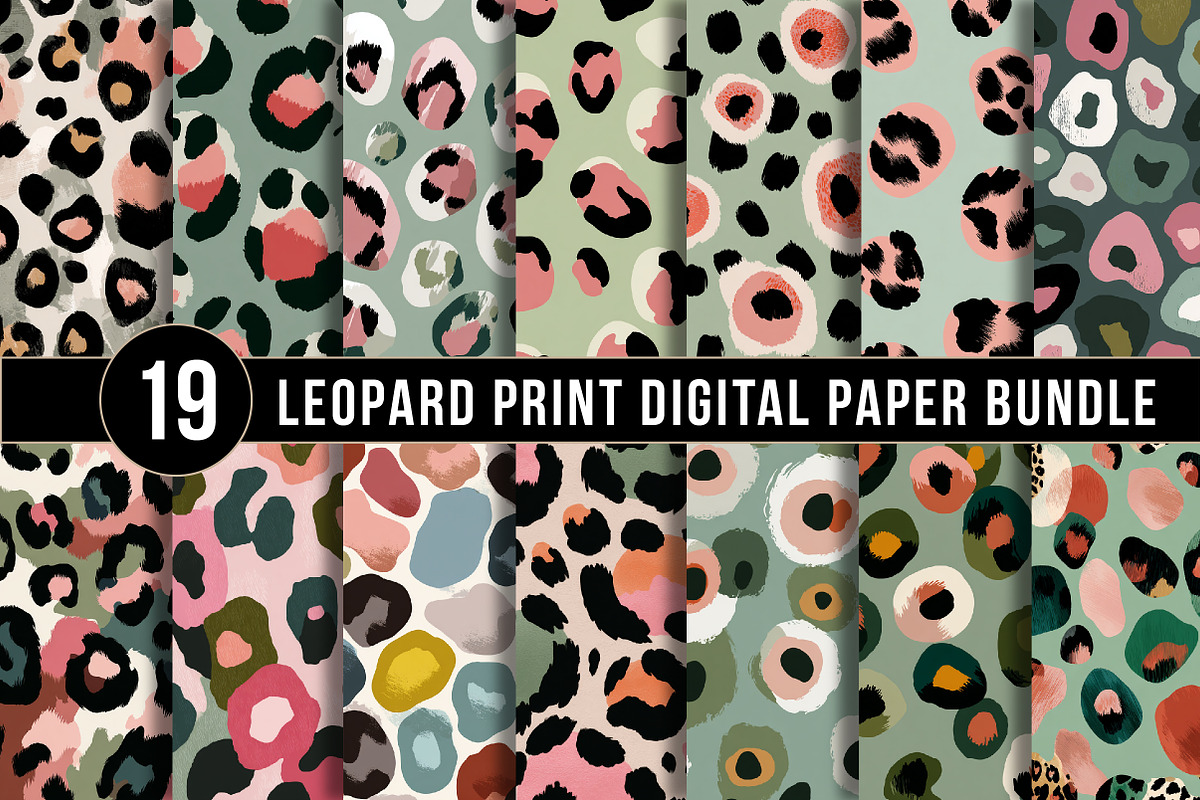 Leopard Print Digital Paper Bundle, a Pattern Graphic by DreamArtGraphic (Photo 1 of 5)