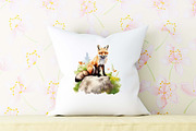 Watercolor Woodland Animals Clipart, an Illustration by Moon Studio (Thumbnail 7 of 11)